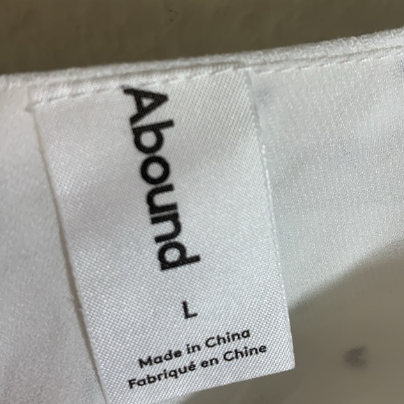 5/$25 Size L Abound Women's V-neck  Swing Camisole Top, Ivory-Black Abstract - Picture 6 of 7